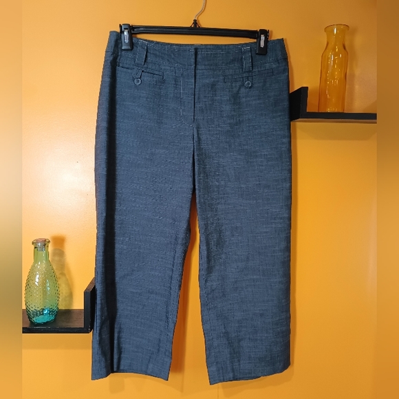 Apt 9 Stretch Maxwell Gray Cropped Pants Size 12 - Picture 2 of 12